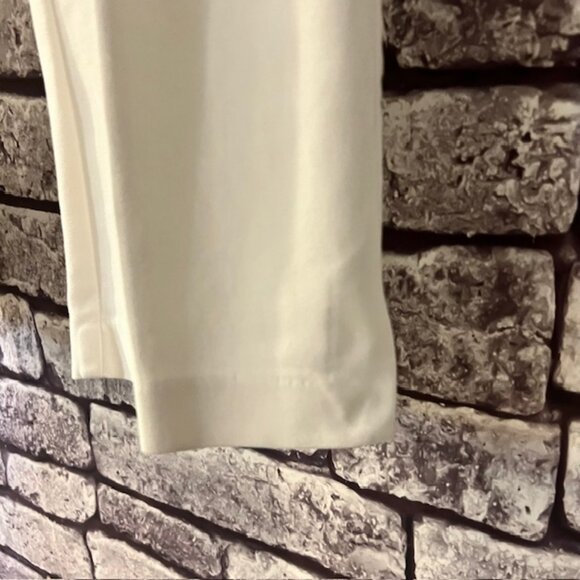 Chico's White Crop Pants W/ Side Zip Size L/12 - Picture 5 of 9